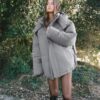 Casaco acolchoado oversize com capuz