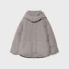 Casaco acolchoado oversize com capuz