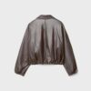 Casaco bomber acolchoado com efeito de pele Casaco bomber acolchoado com efeito de pele