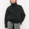 Casaco bomber oversize de toque suave Casaco bomber oversize de toque suave