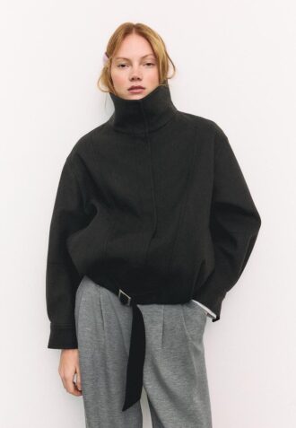 Casaco bomber oversize de toque suave