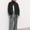 Casaco bomber oversize de toque suave Casaco bomber oversize de toque suave