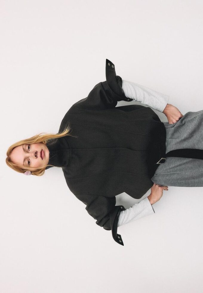 Casaco bomber oversize de toque suave Casaco bomber oversize de toque suave