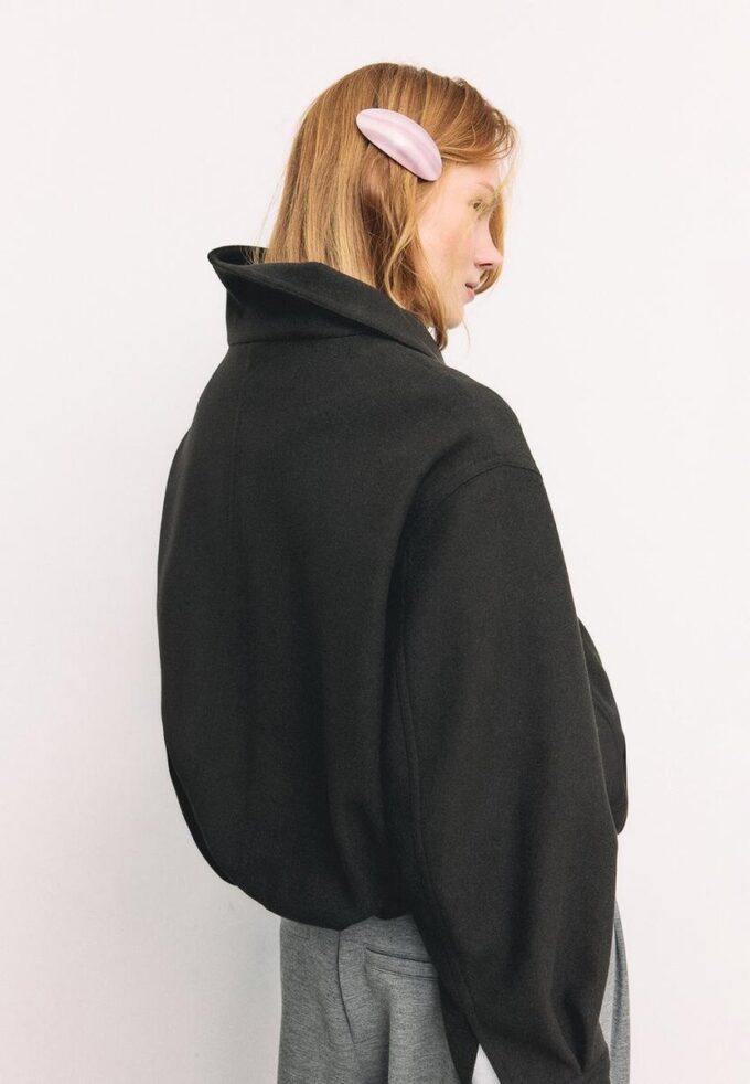 Casaco bomber oversize de toque suave Casaco bomber oversize de toque suave