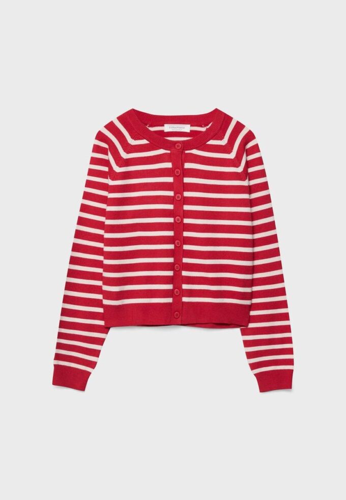 Casaco de malha com botões e mangas raglan Casaco de malha com botões e mangas raglan
