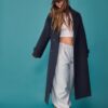 Casaco longo Oversize de toque suave Casaco longo Oversize de toque suave