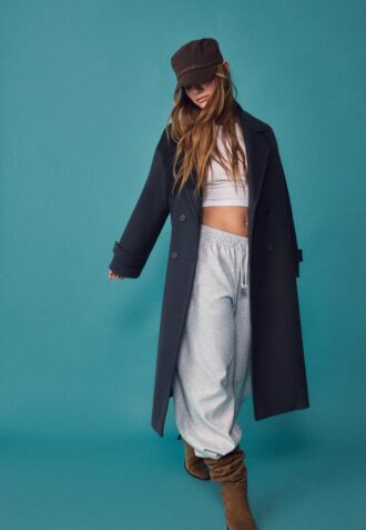 Casaco longo Oversize de toque suave
