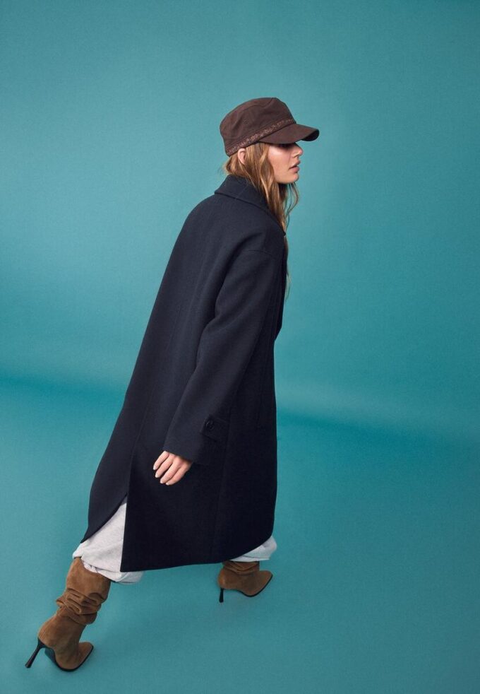 Casaco longo Oversize de toque suave Casaco longo Oversize de toque suave