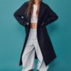 Casaco longo Oversize de toque suave Casaco longo Oversize de toque suave