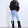 Casaco Oversize com Aba 100% Pele