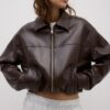 Casaco Oversize com Efeito de Pele Casaco Oversize com Efeito de Pele