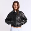 Casaco Oversize com Efeito de Pele