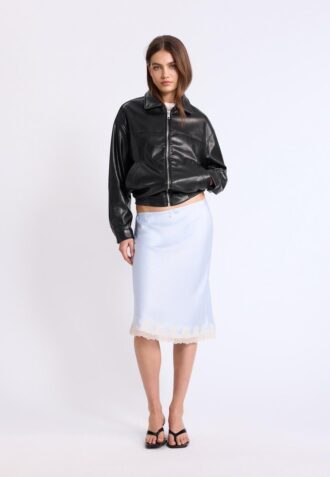 Casaco Oversize com Efeito de Pele
