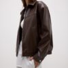 Casaco Oversize com Efeito de Pele Casaco Oversize com Efeito de Pele