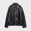 Casaco Oversize com Efeito de Pele