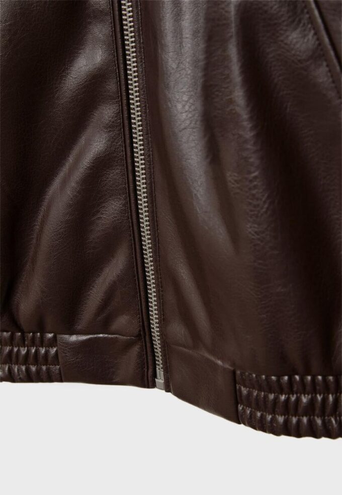 Casaco Oversize com Efeito de Pele Casaco Oversize com Efeito de Pele