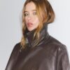 Casaco Oversize de Imitação de Pele com Lapelas Casaco Oversize de Imitação de Pele com Lapelas