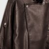 Casaco Oversize de Imitação de Pele com Lapelas Casaco Oversize de Imitação de Pele com Lapelas