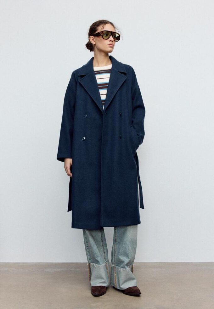 Casaco Trench de Toque Suave Casaco Trench de Toque Suave