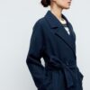 Casaco Trench de Toque Suave Casaco Trench de Toque Suave