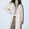 Casaco Trench de Toque Suave Casaco Trench de Toque Suave