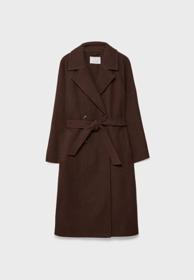 Casaco Trench de Toque Suave Casaco Trench de Toque Suave