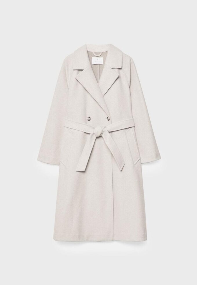 Casaco Trench de Toque Suave Casaco Trench de Toque Suave