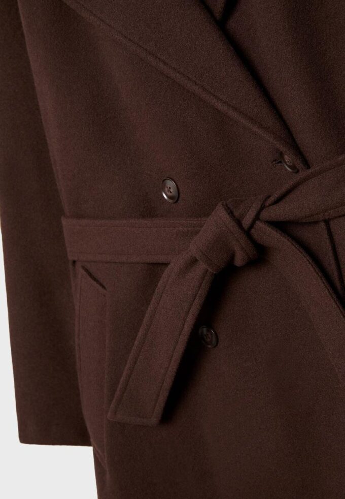 Casaco Trench de Toque Suave Casaco Trench de Toque Suave