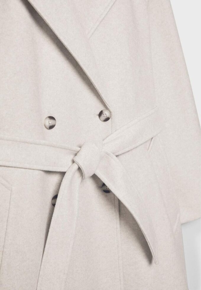 Casaco Trench de Toque Suave Casaco Trench de Toque Suave