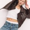 Casaco Trench Oversize 100% Pele