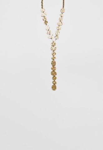 Colar Lariat com textura