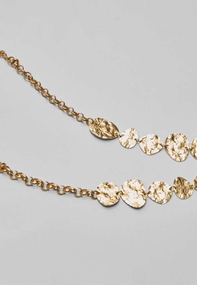 Colar Lariat com textura