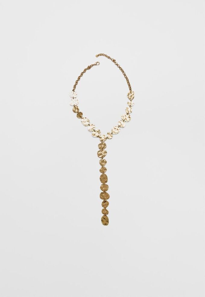 Colar Lariat com textura