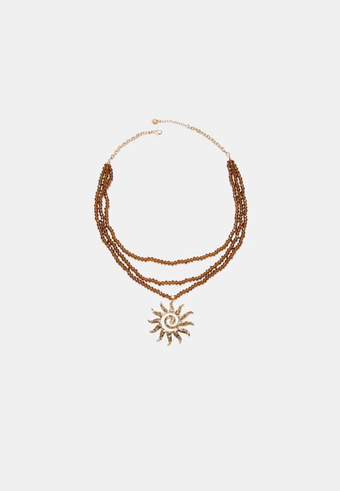 Colar Sol com Contas Colar Sol com Contas
