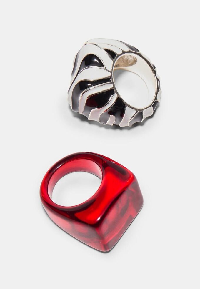 Conjunto de 2 anéis combinados