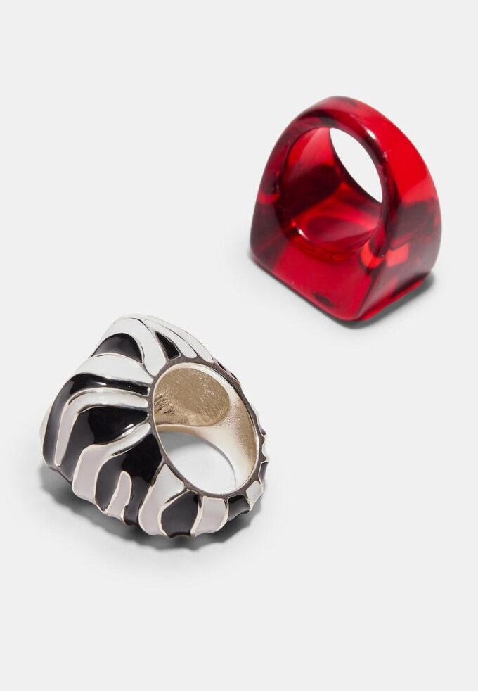 Conjunto de 2 anéis combinados