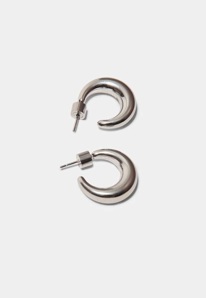 Conjunto de 2 brincos de argola grossos e à prova de água