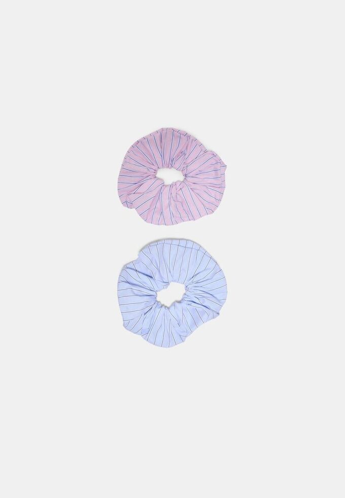 Conjunto de 2 elásticos para o cabelo às riscas