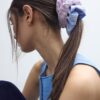 Conjunto de 2 elásticos para o cabelo às riscas