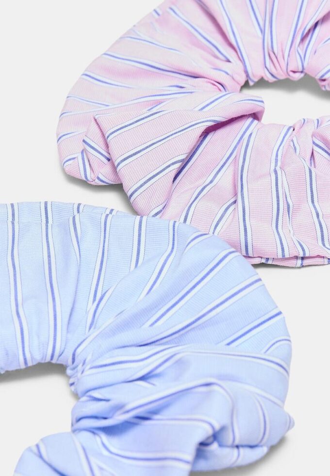 Conjunto de 2 elásticos para o cabelo às riscas