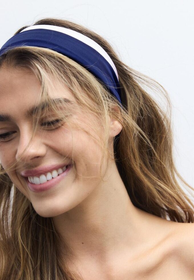Conjunto de 2 faixas elásticas para o cabelo em pele