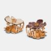 Conjunto de 2 ganchos de cabelo com flores esmaltadas