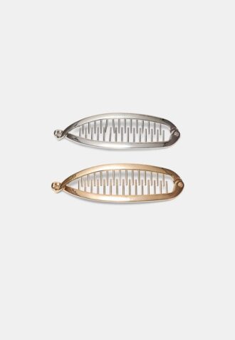 Conjunto de 2 ganchos de cabelo em metal