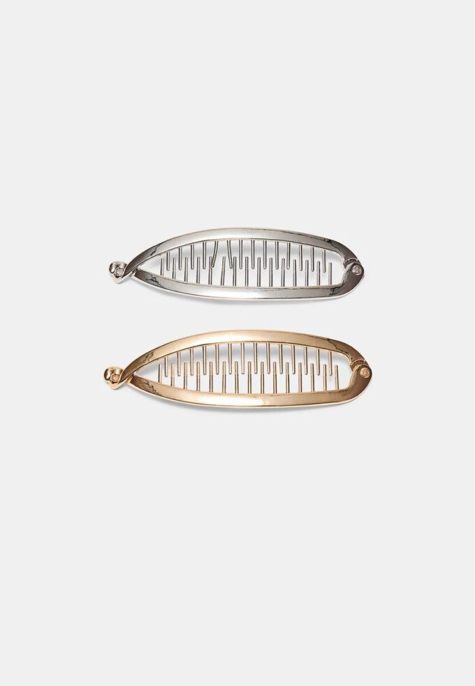 Conjunto de 2 ganchos de cabelo em metal
