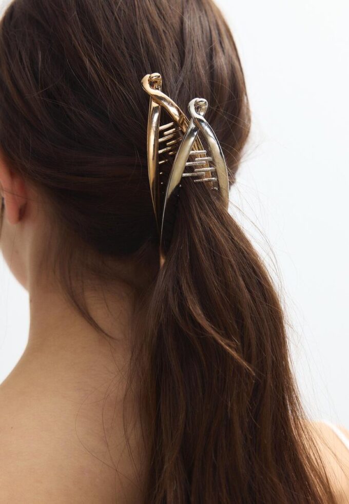 Conjunto de 2 ganchos de cabelo em metal