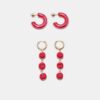 Conjunto de 2 pares de brincos Tomato