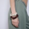 Conjunto de 2 pulseiras com estrelas e brilhantes