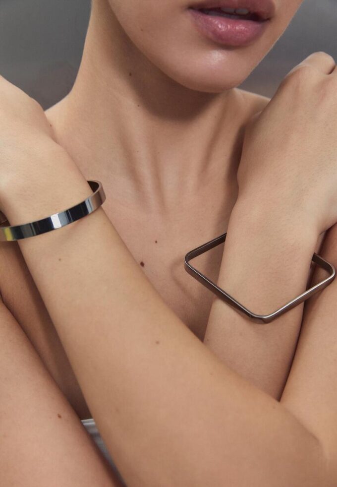Conjunto de 2 pulseiras combinadas à prova de água