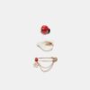 Conjunto de 3 broches de jardim