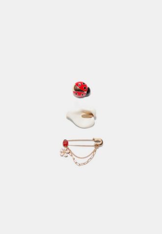 Conjunto de 3 broches de jardim
